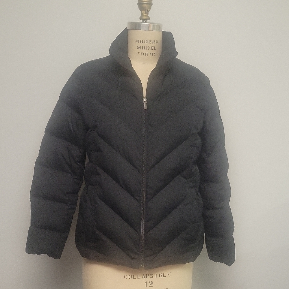 Lands' End Women's Classic Black Puffer Jacket